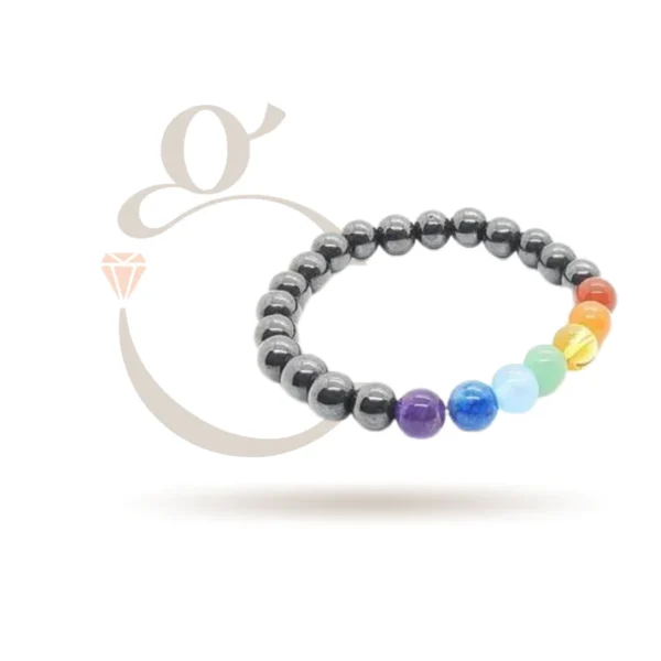 Natural 7 Chakra Hematite Bracelet